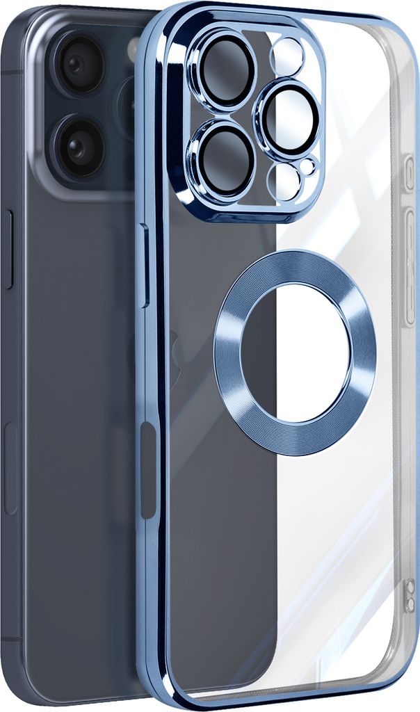 Avizar, Starlit Glam stoßfeste Schutzhülle für iPhone 16 Pro, Blau