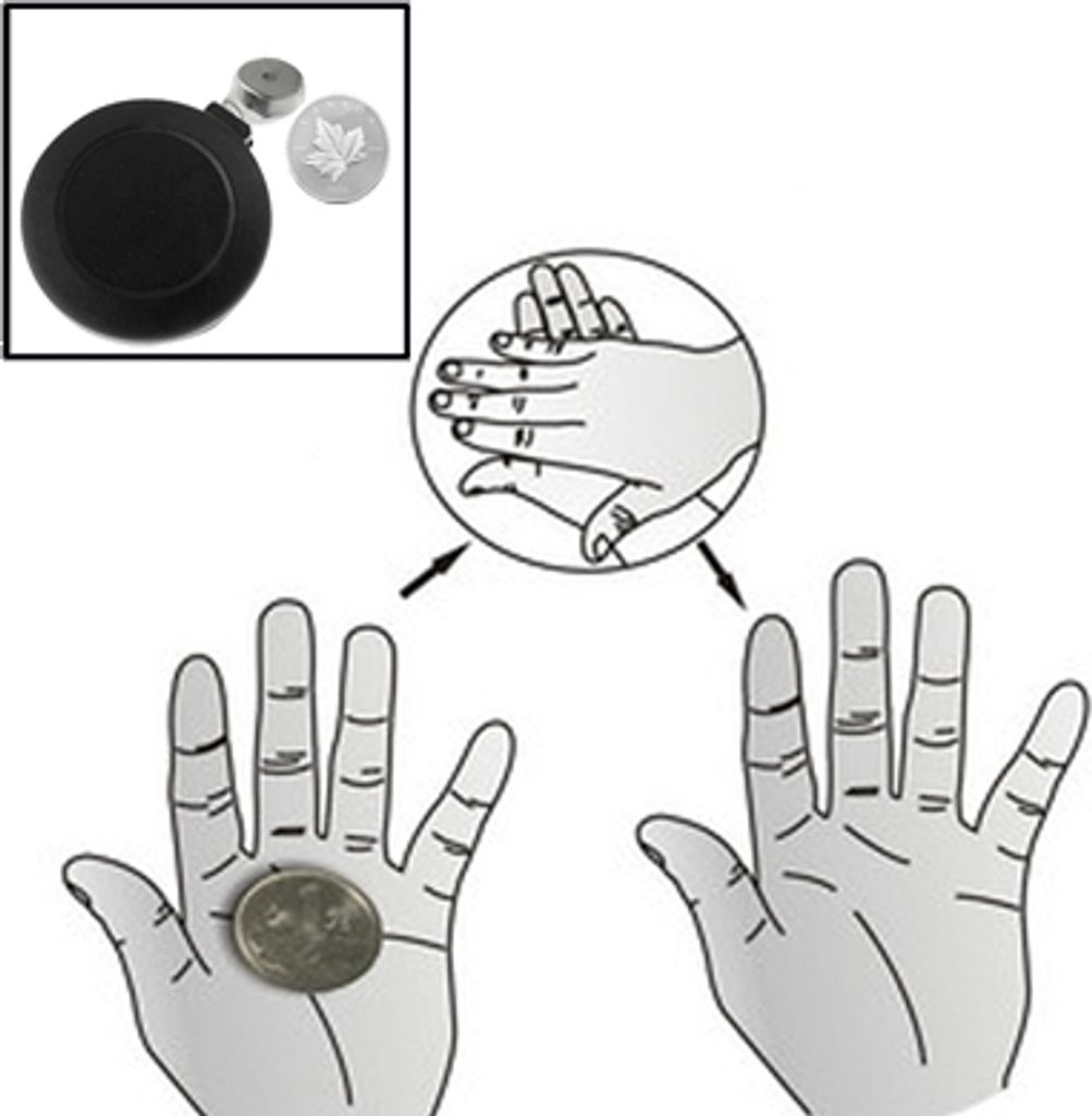 Magisches Trick Spielzeug - Münzen verschwinden (schwarz)