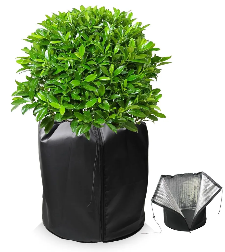 Housse de protection plantes avec cordon de serrage, isolant thermique