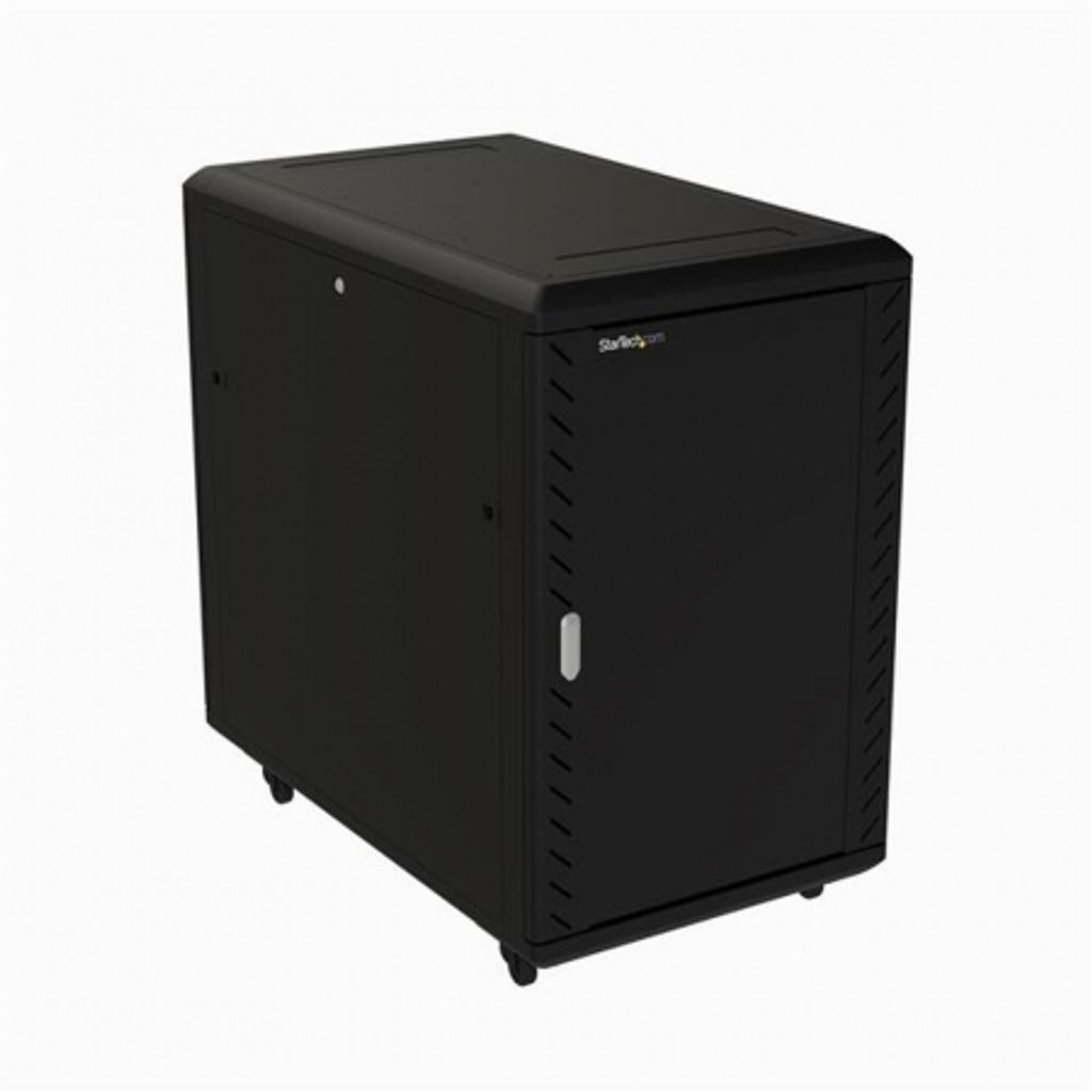 StarTech.com 18 HE 19 Zoll Serverschrank - 800mm tief - bis zu 800 kg - abschließbarer Netzwerkschrank mit Rollen und Nivellierfüßen - 18U - Fre...