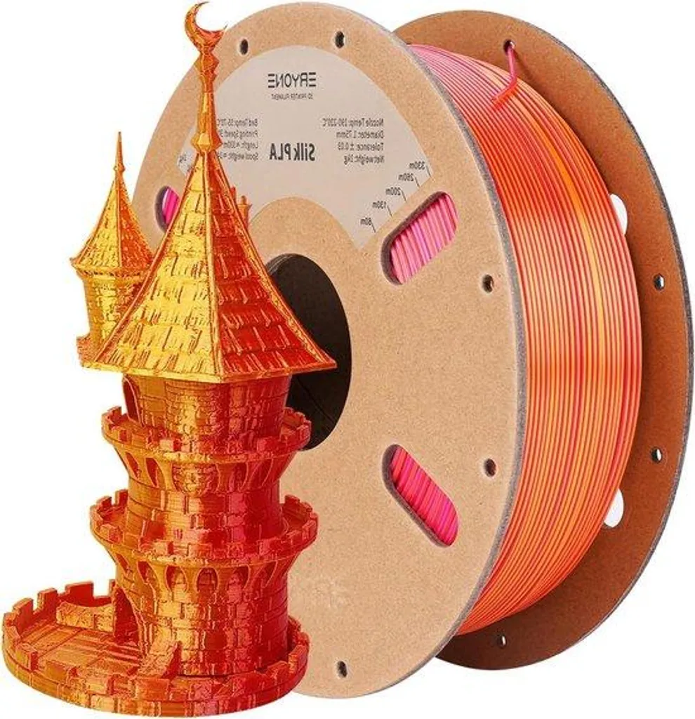 Consommable impression 3D : bobine filament PLA bicolore 1.75mm 1kg