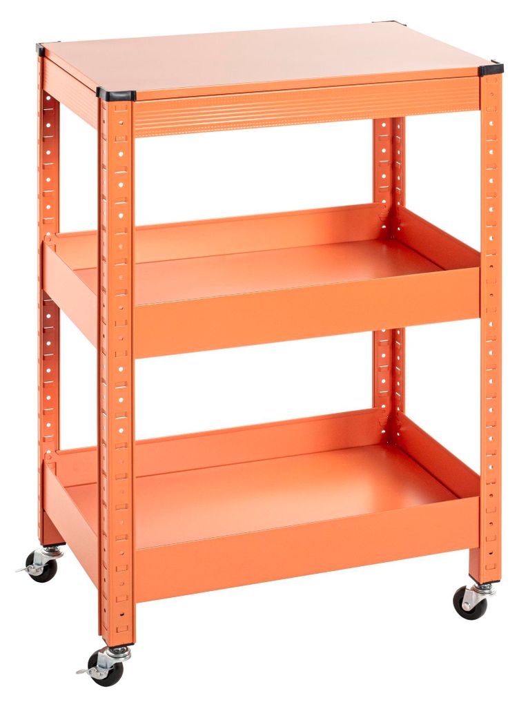 HAKU Servierwagen orange - Metall, B/H/T: 50x75x32 cm