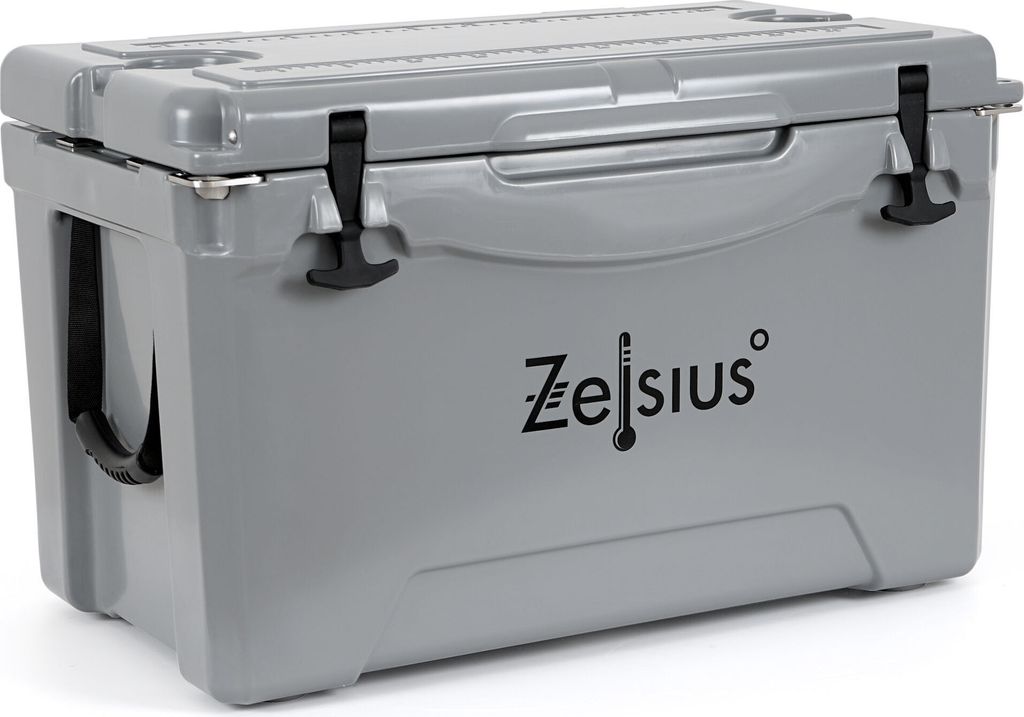 Zelsius Kühlbox grau 50 Liter | Cooling Box ideal für Auto Camping