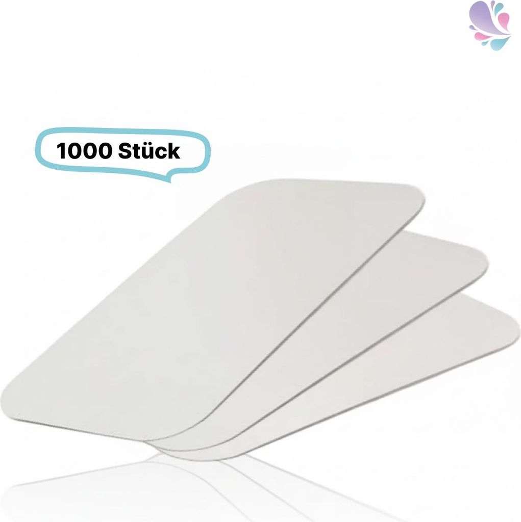 Alukaschierter Deckel für Alu-Schale 670ml, Menüschale, rechteckig, 1000 Stk, 19,4 x 10,3 cm