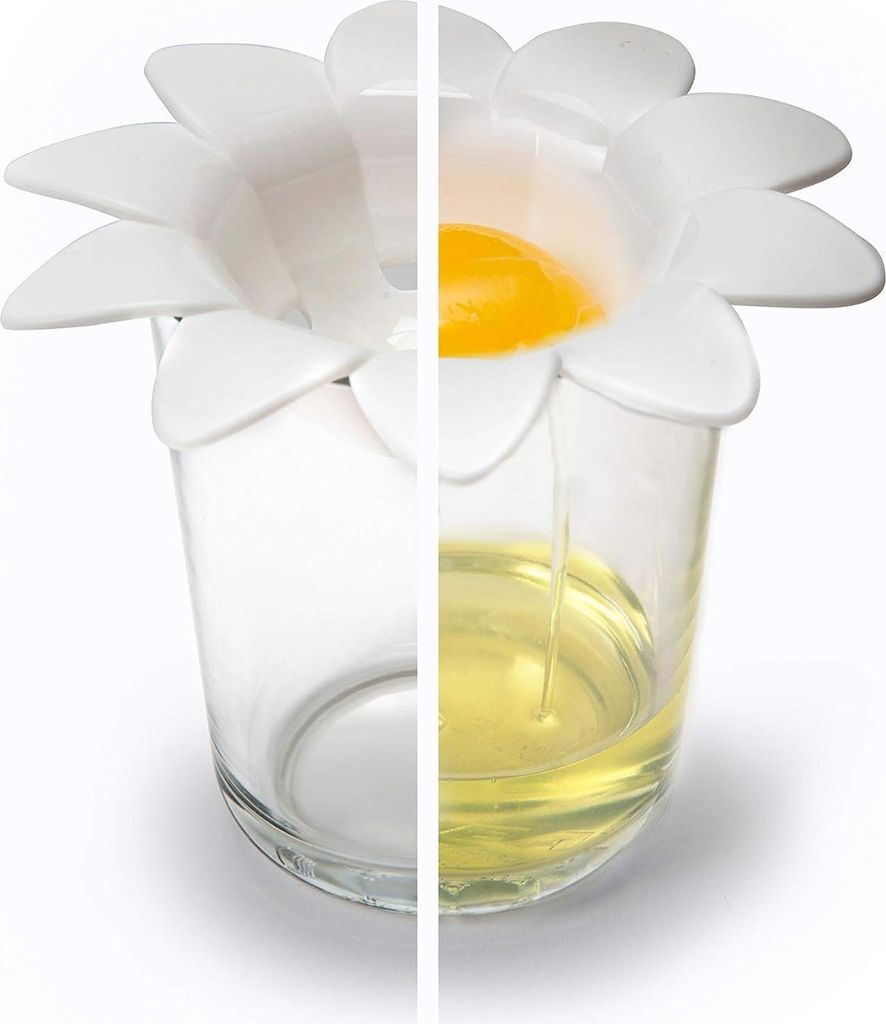 Daisy-Eiertrenner aus Kunststoff, Eiweiß-Eigelb-Teiler, Küchenhelfer, Backwerkzeuge, Eierextraktor, süßes Blumendesign