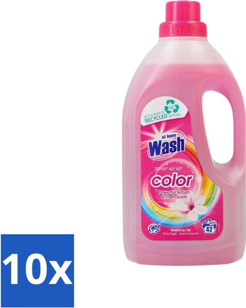 At Home Waschmittel Color 42 Wäschen Color 1,5 Liter - Vorteilspack - 10 Stücke