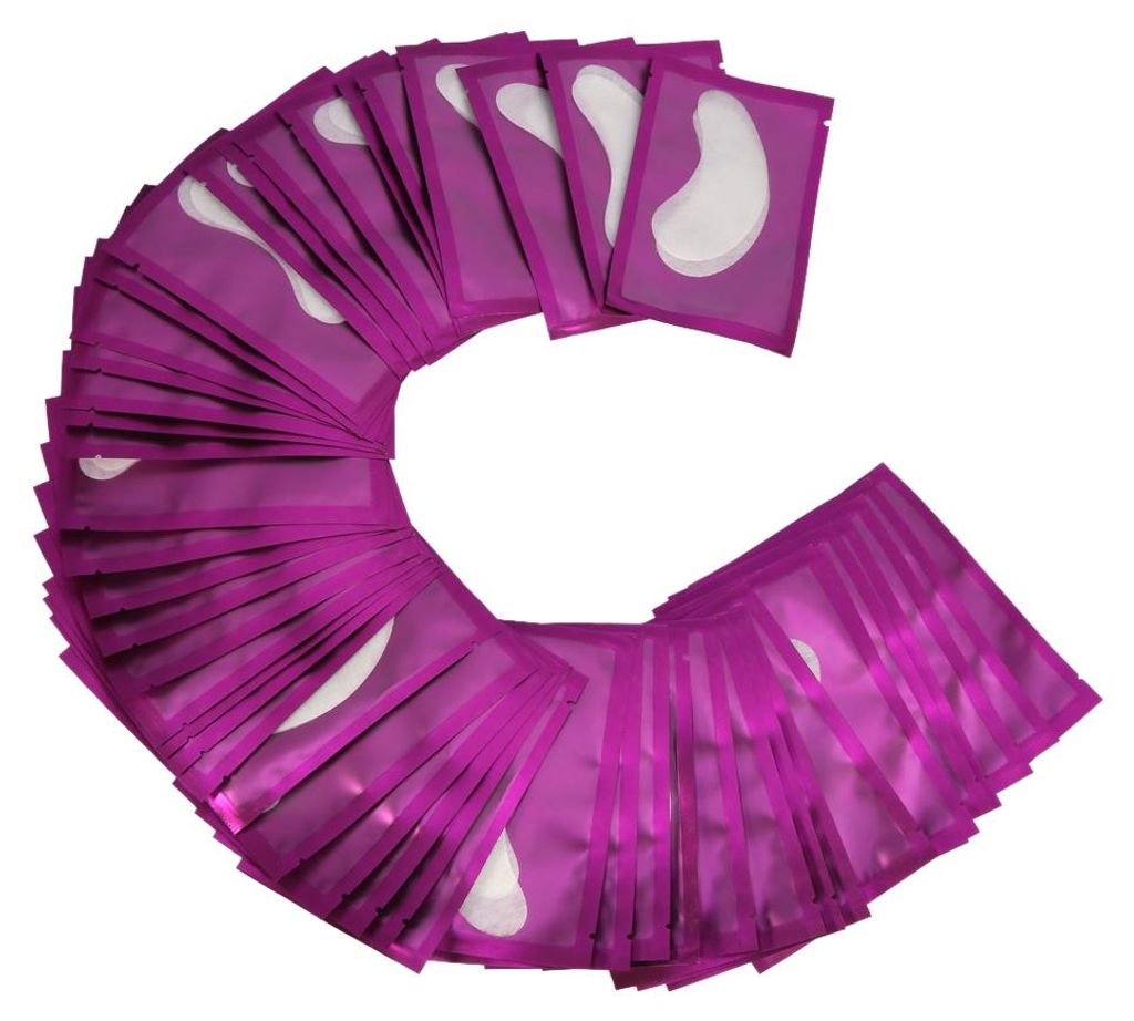 Wimpernverlängerung Hydrogel Under Eye Gel Fusselfreies Pad Patch Sticker Tape (10 Paar Lila)