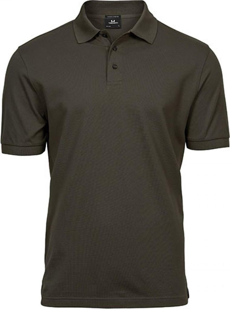 Tee Jays 1405 | Mens Luxury Stretch Poloshirt Herren - Farbe: Dark Olive - Größe: L