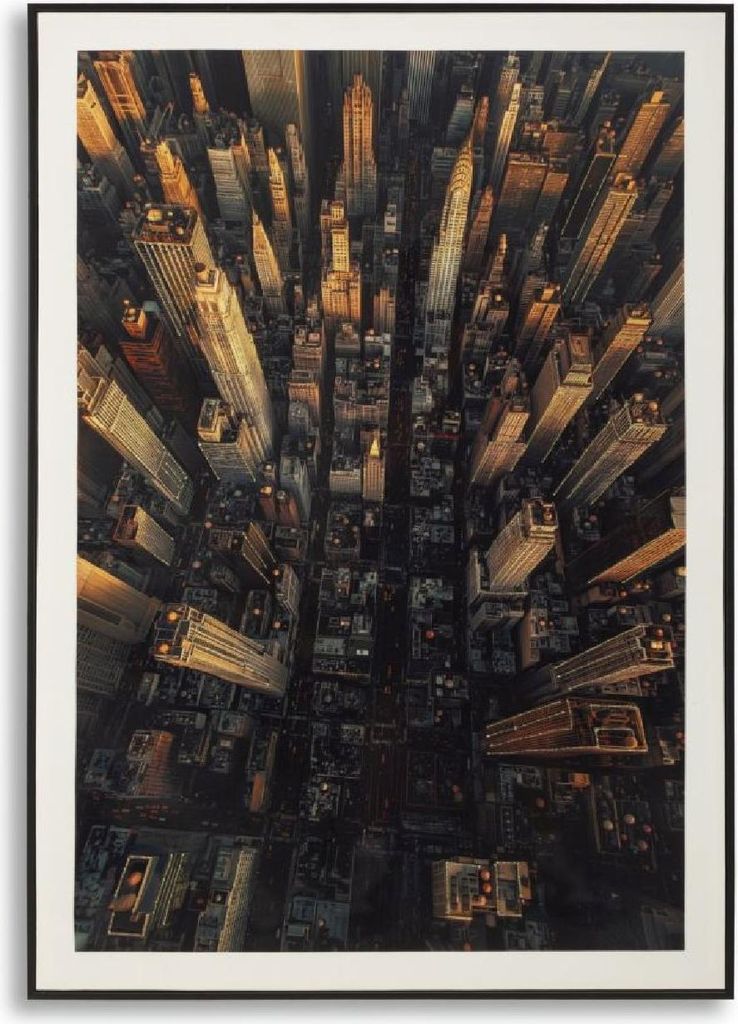 Mauro Ferretti Wandbild New York Skyline lackierte Leinwand mit Rahmen