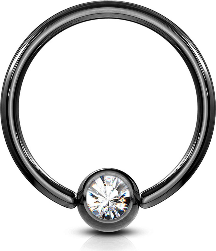 viva-adorno 1,2x10x4mm Universal Piercing Ring BCR Kristall Lippenring Klemmring Septumpiercing Brustpiercing Chirurgenstahl Z294,klar