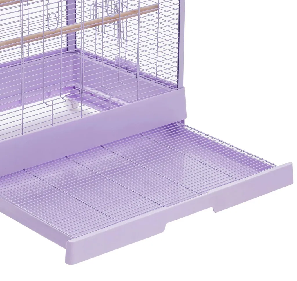 Cage à oiseaux 71 cm en fer avec support à roulettes violette - 7
