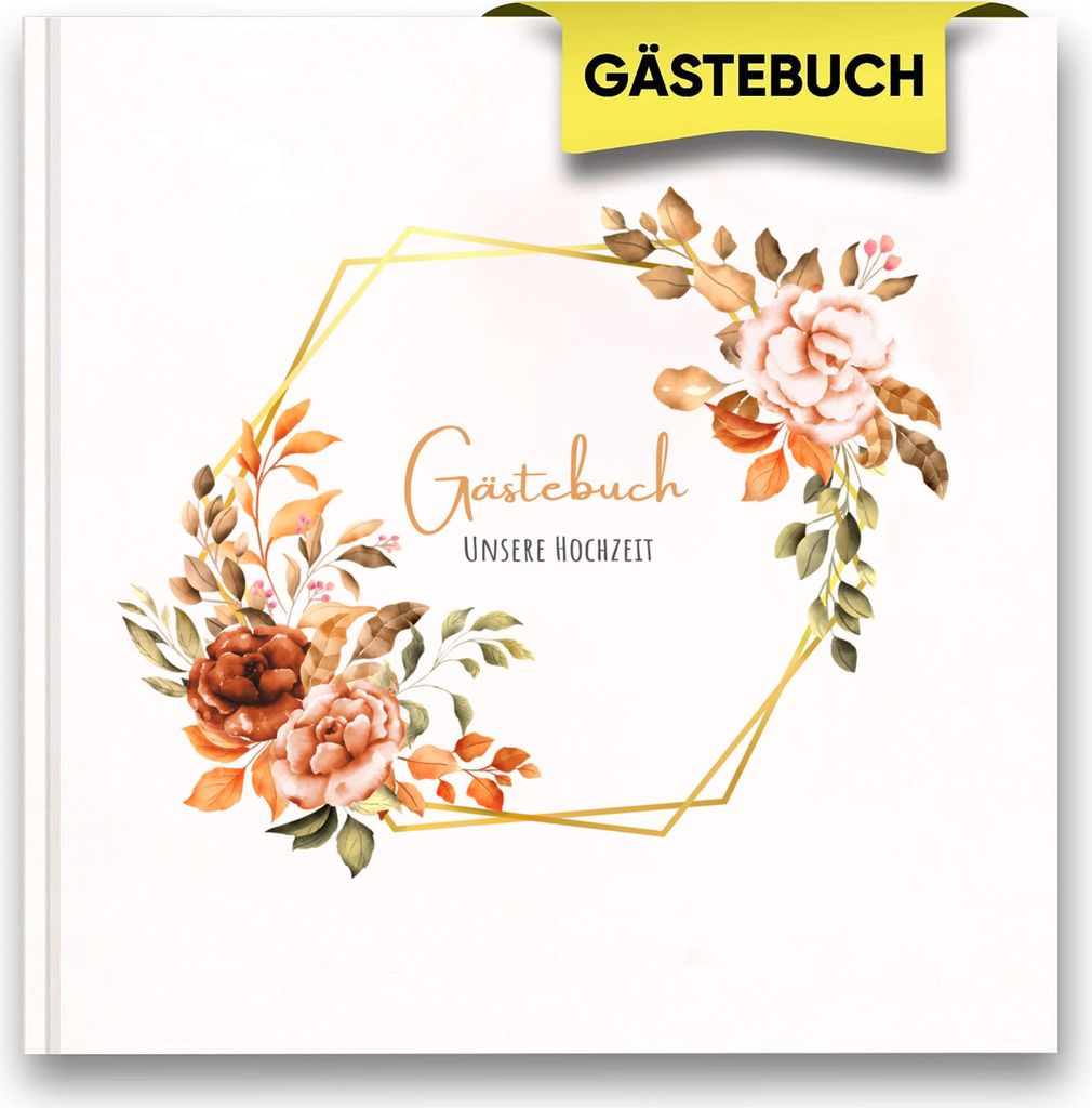 Hochzeitsbuch Gästebuch zur Hochzeit | Hochzeitsalbum - Hardcover | 21x21cm | 120 Seiten