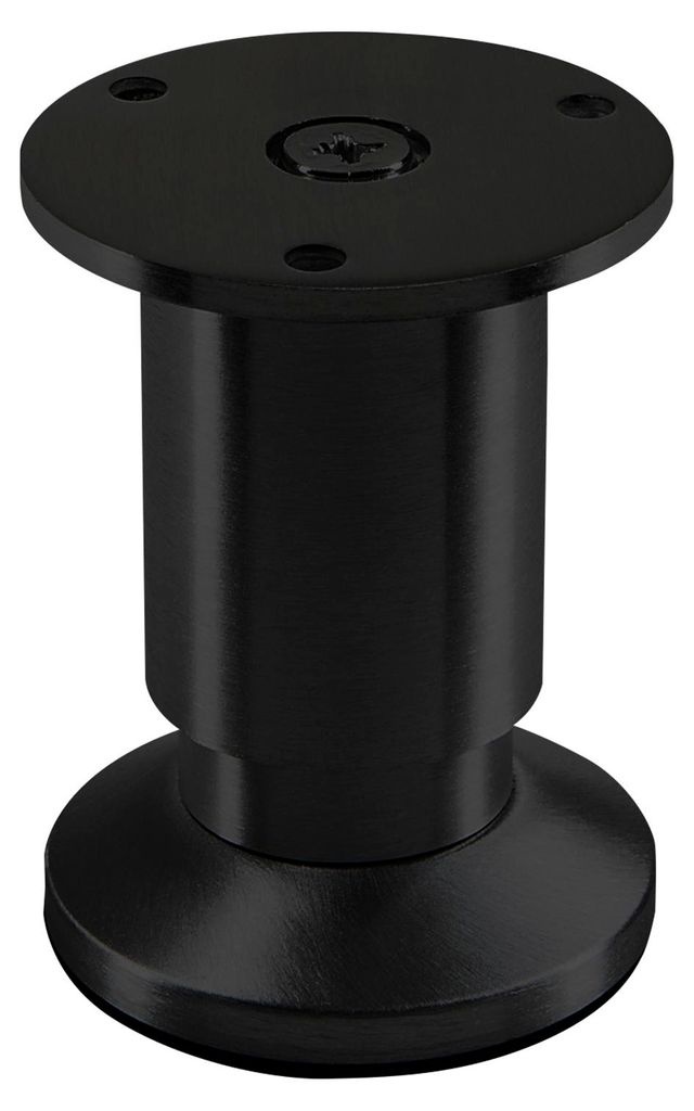 SOTECH Möbelfuß Alpha 80 mm schwarz eloxiert – runder Schrankfuß, Aluminium