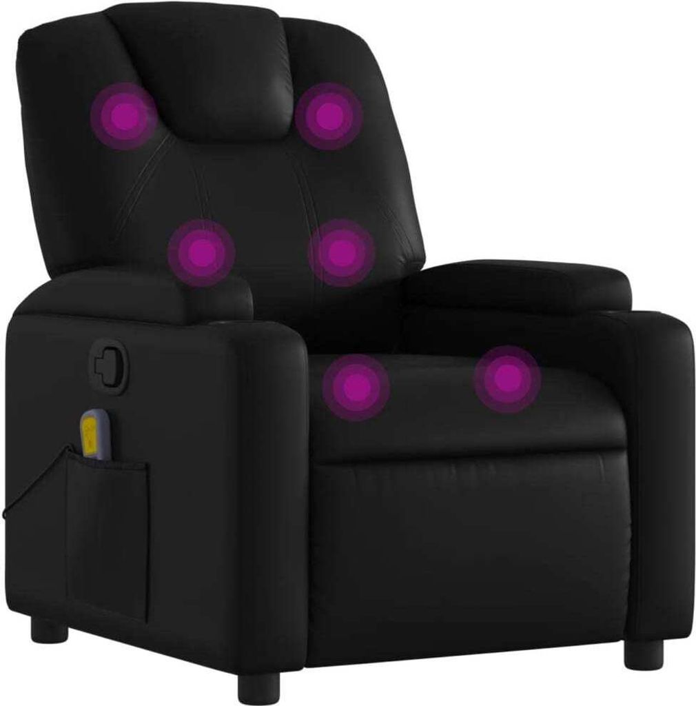 Massagesessel Schwarz Kunstleder