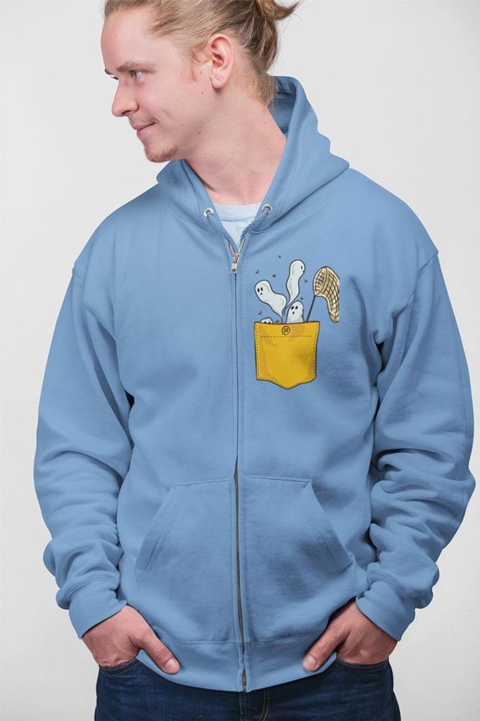 D&B Uni Hoodie ZIPPO00013 Ghost Hellblau-Größe XL