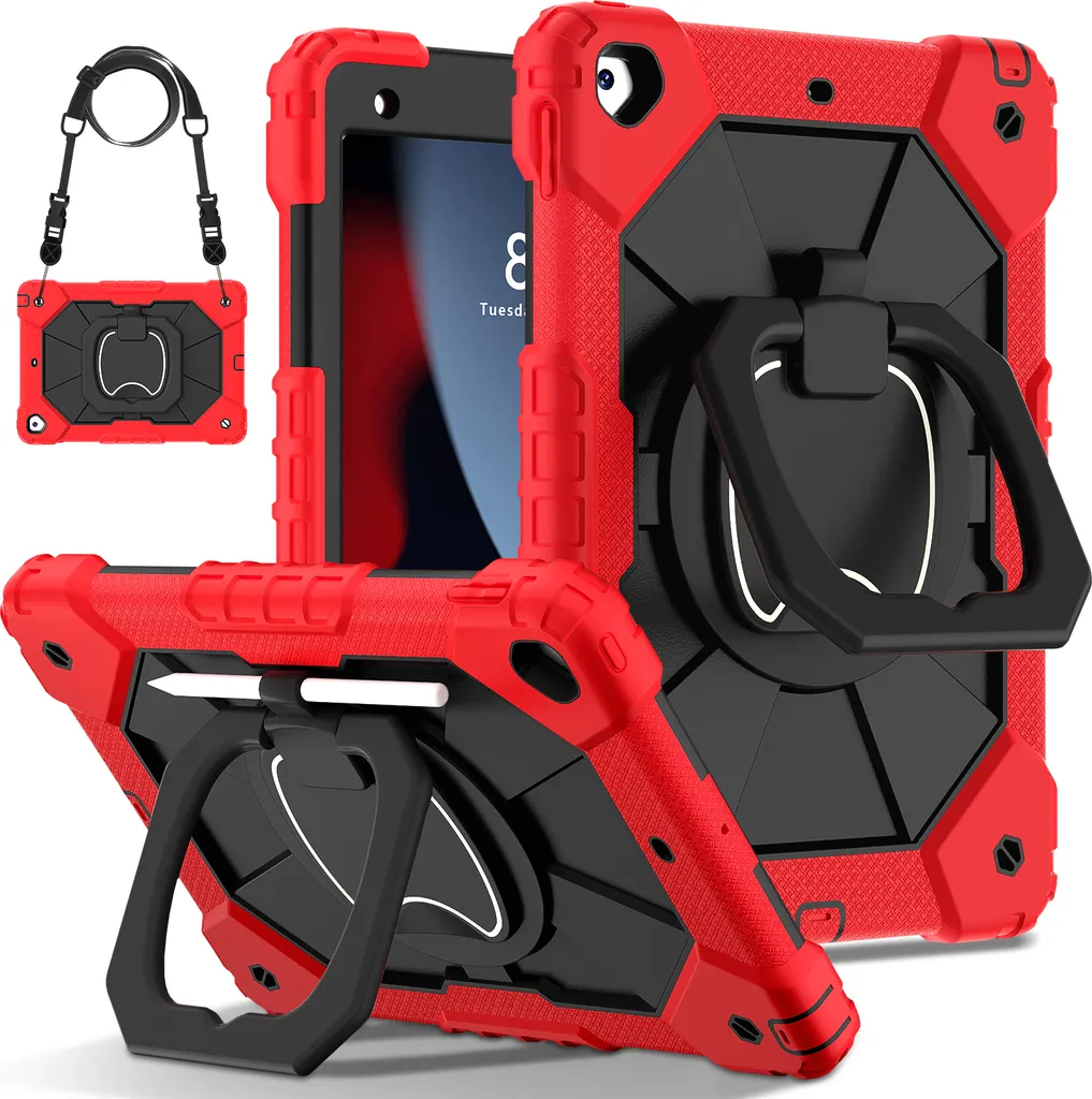 Cover iPad 10.2 Antiurto Militare con Tracolla e Supporto 360°