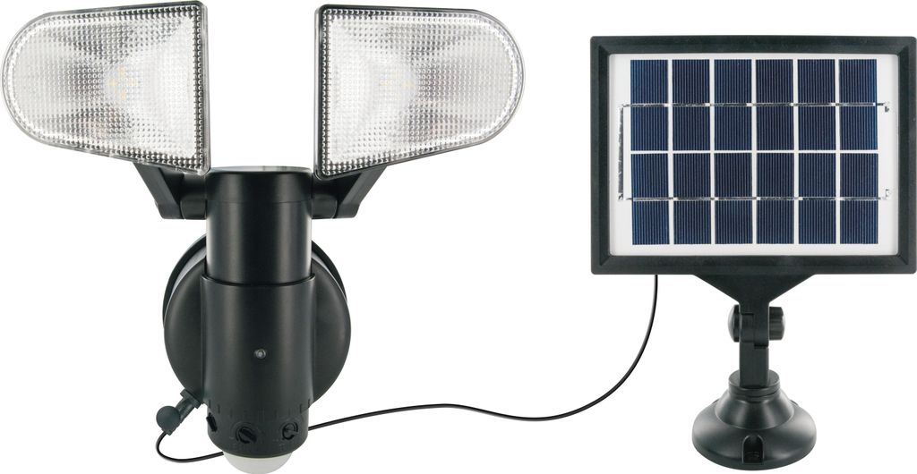 Solarpanel und Bewegungsmelder SCHWAIGER LED SOLAR Sensorleuchte mit ext