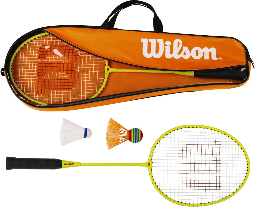 Wilson Junior 5-in-1 Badminton Kit : Set Complet avec Raquettes et Filet