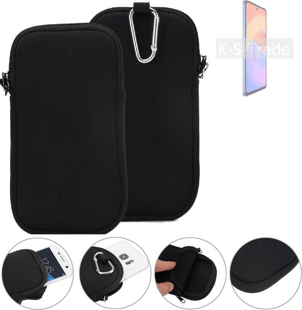 K-S-Trade Neopren-Hülle Handyhülle kompatibel mit ZTE S30 SE Schutzhülle Neoprenhülle Sleeve Schutz-Hülle Gürtel Tasche Case Holster Handytasche