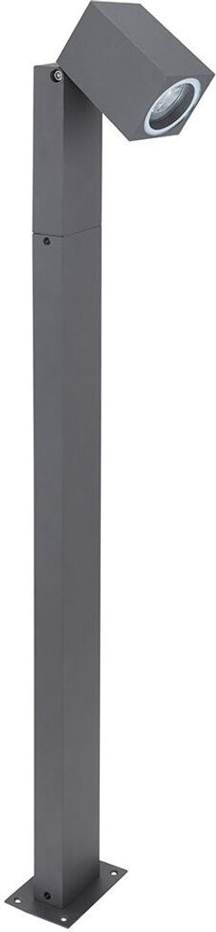 Stehleuchte, Alu anthrazit, Glas, Spot beweglich, H 80 cm