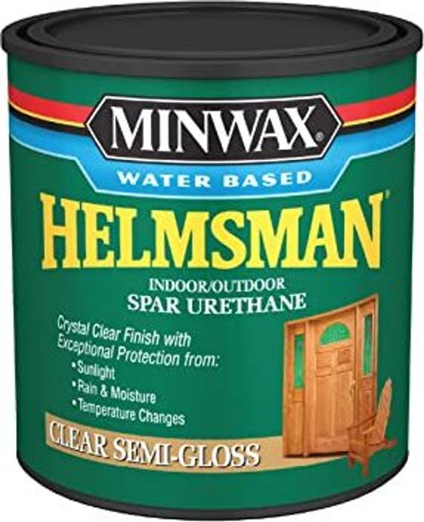 Minwax Helmsman Wasserlack für Holz – UV-Schutz, transparent, außen 275 VOC 946ml SEMI-GLOSS