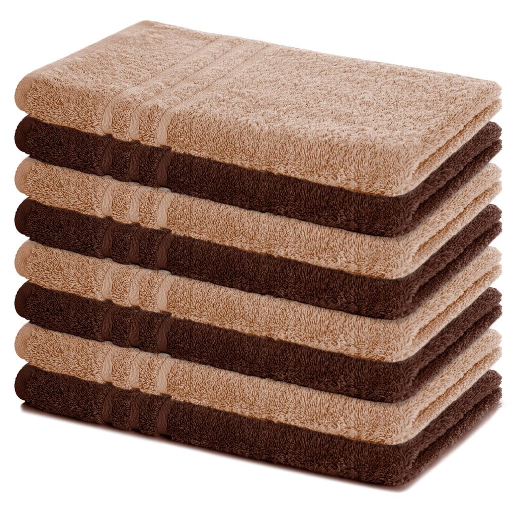 Zestaw 8 ręczników Lavea® 50 x 100 cm, Elena, 100% bawełna, Zdjęcie produktu 