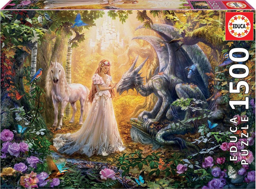 Educa Puzzle. Dragon, Princess and Unicorn 1500 Teile