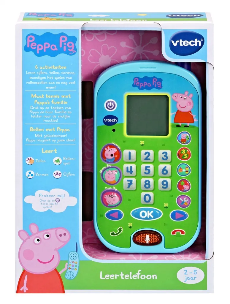 Téléphone Portable Jouet VTech Peppa Pig - Mobile Éducatif avec Sons
