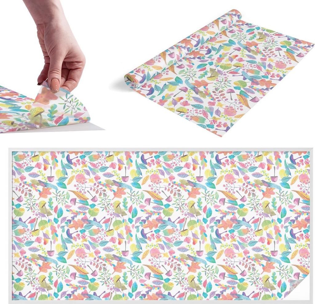 Buntglasfolie für Fenster – 100x200 cm – Stained-Glass-Fensterfolie, dekorativ & blickdicht – Selbstklebende Glasdekorfolie im Buntglas-Desi...