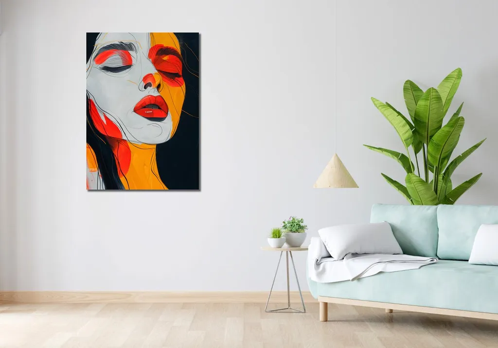 Affiche décorative Réflexion figée 70x100 cm pour salon moderne luxe - 2