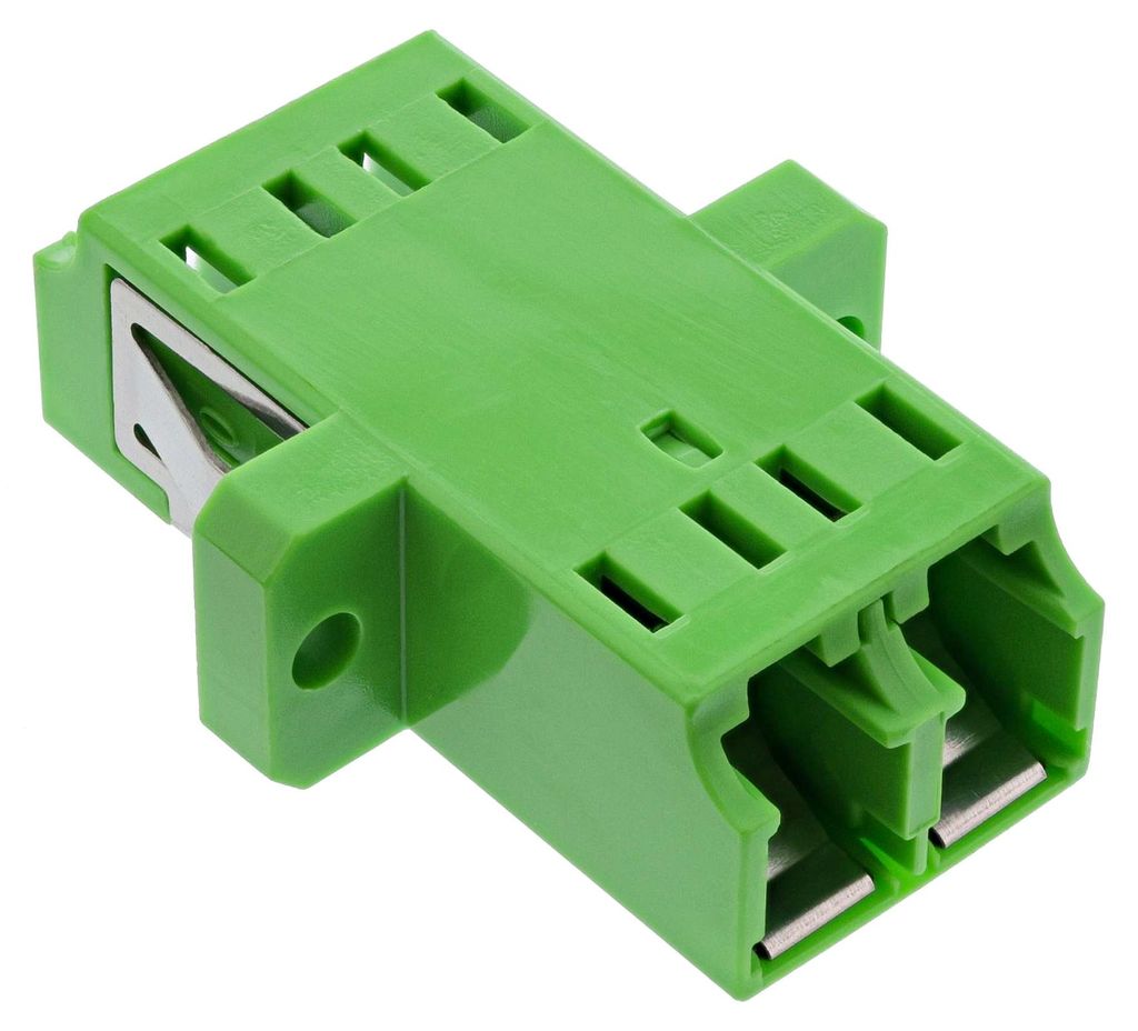 InLine LWL Kupplung, Duplex LC/LC, singlemode, grün, Keramik-Hülse, zum Einbau, LC, Grün, Einzelmodus, 15 mm, 30 mm, 10 mm