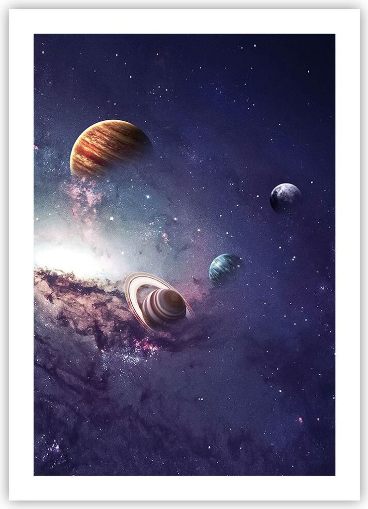 Poster - Poster ohne Rahmen - Kosmos Planeten die Sterne - Produktbild 