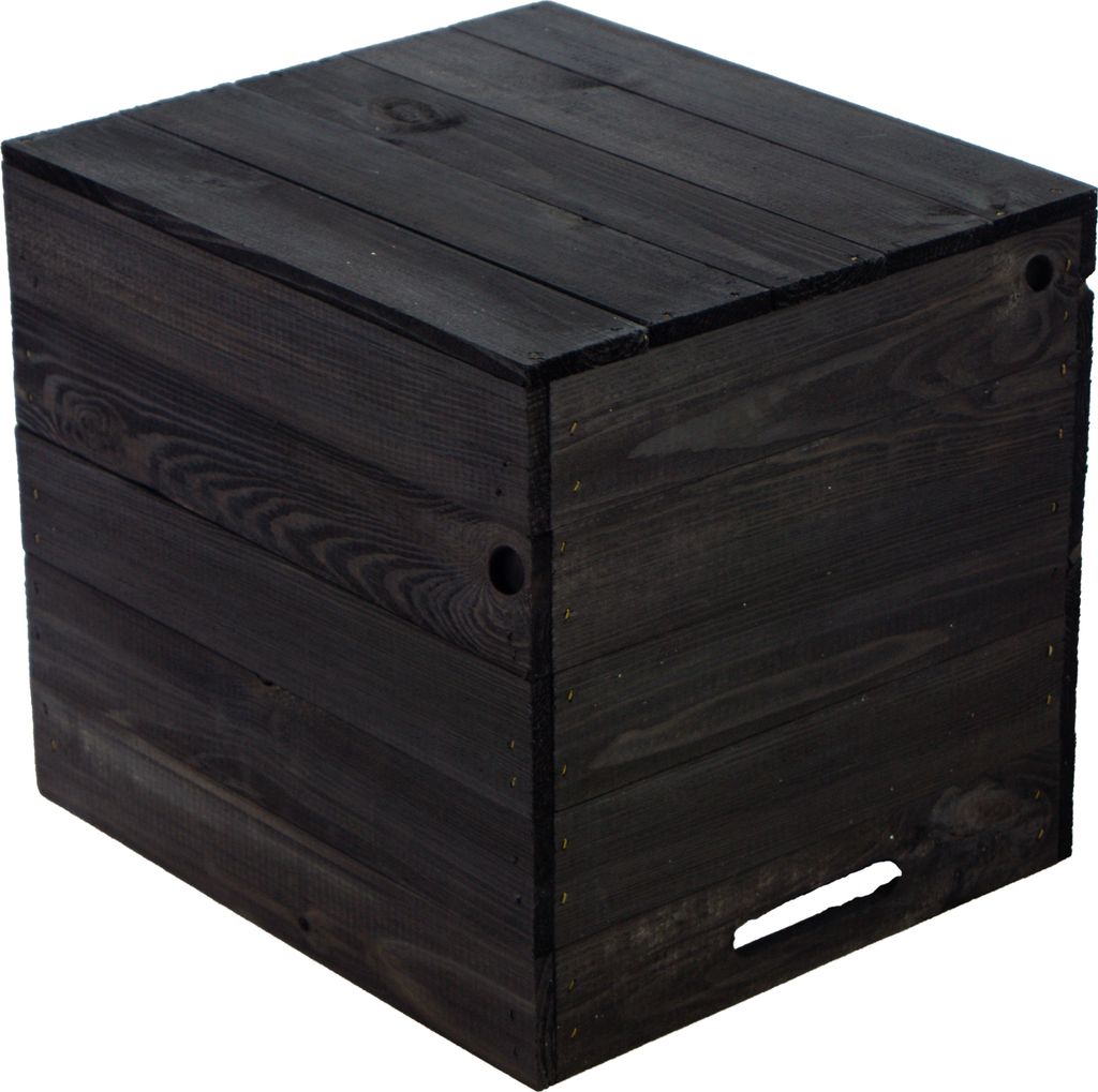 2er set Holzkiste schwarz lasiert passend für Kallax und Produktbild 4