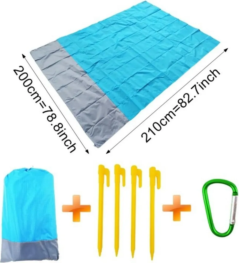 INF Couverture de Pique-Nique Extérieure Pliable et Imperméable XXL