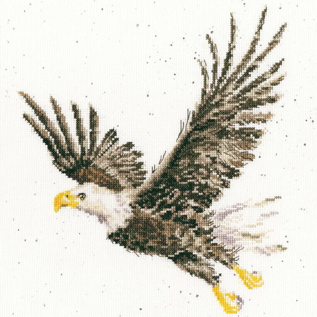 Kit Broderie Complet Vol de la liberté : Guide Facile pour Point de Croix XHD109