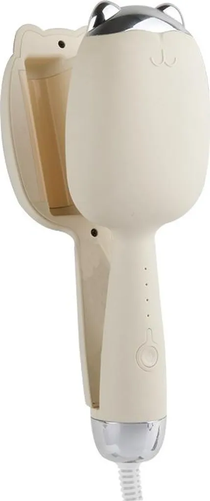 INF Ferro Arricciacapelli Zampa di Gatto 32mm - Onde Perfette con Temperatura Regolabile Beige