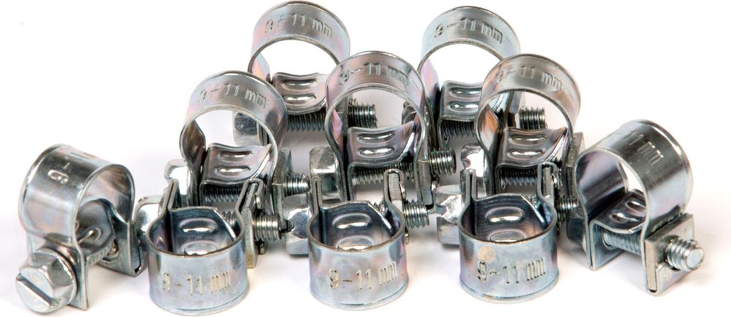 10 x Mini Schlauchklemmen-Sortiment Rundziehende Produktbild 