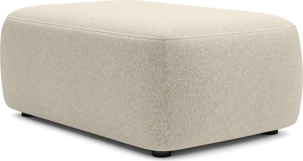 FURNLUX Hocker Bouli Beige Und Schwarz 100cm / Hauptfarbe: Produktbild 