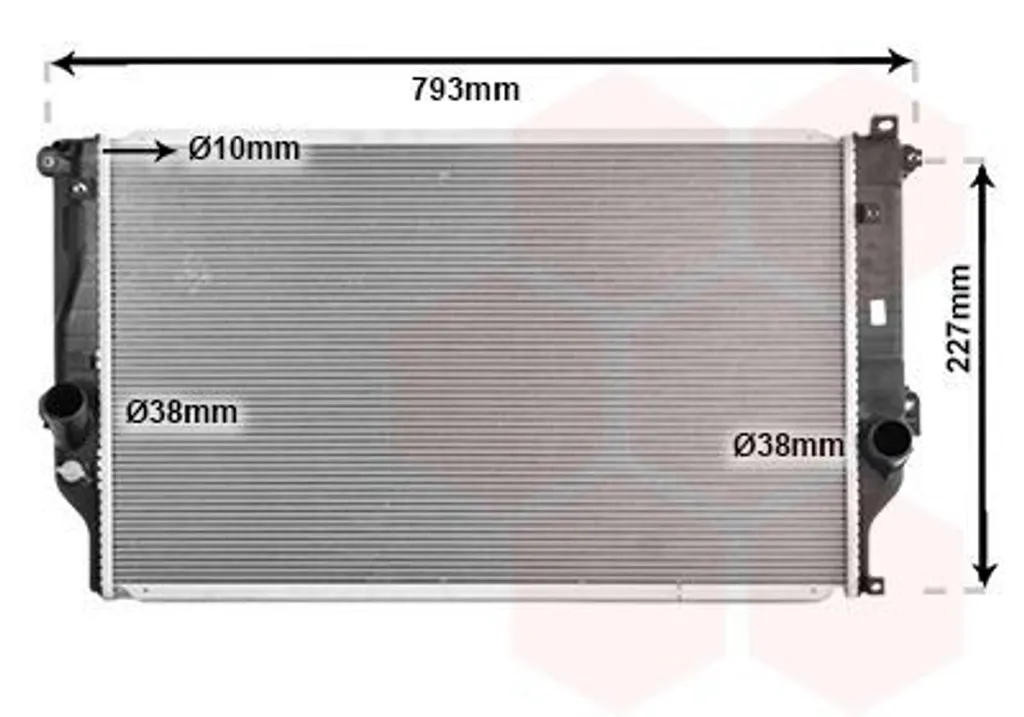 Radiateur de refroidissement VAN WEZEL haute fiabilité Toyota RAV 4