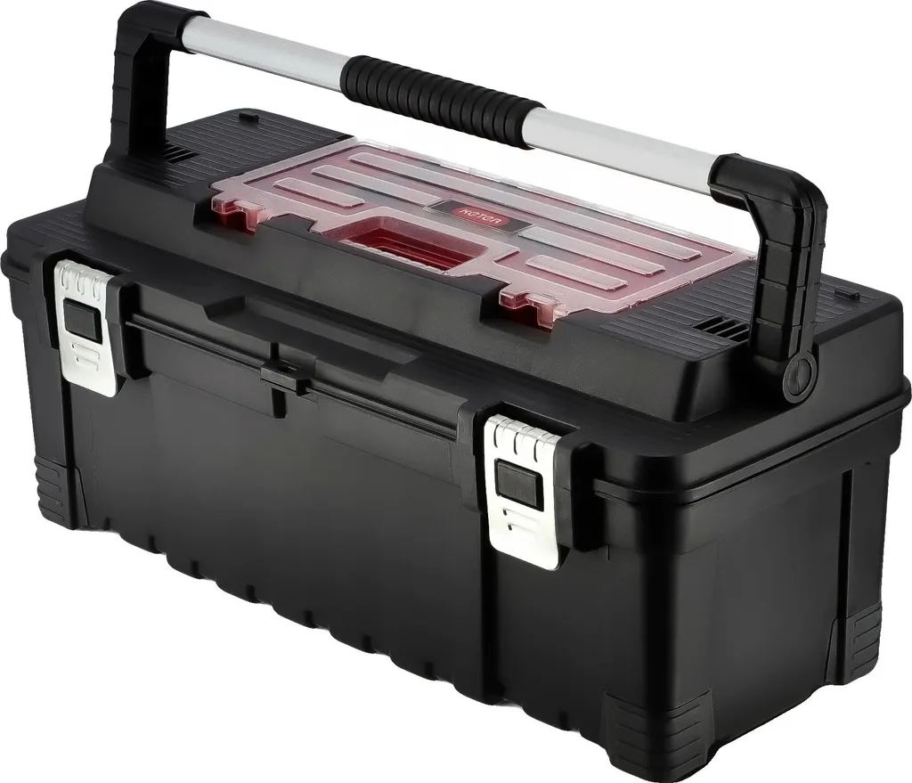 Boîte à outils en plastique 44,5x29,2x26,7 cm avec plusieurs compartiments