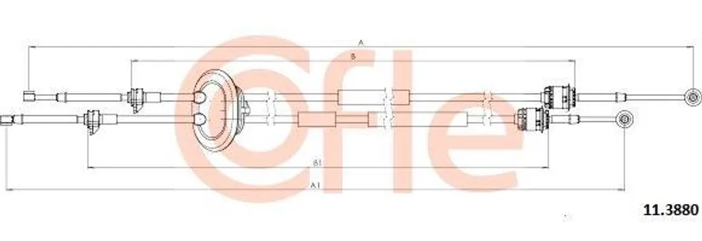 Câble de sélection de rapport pour 207 - Réparer boîte OE 2444CY COFLE