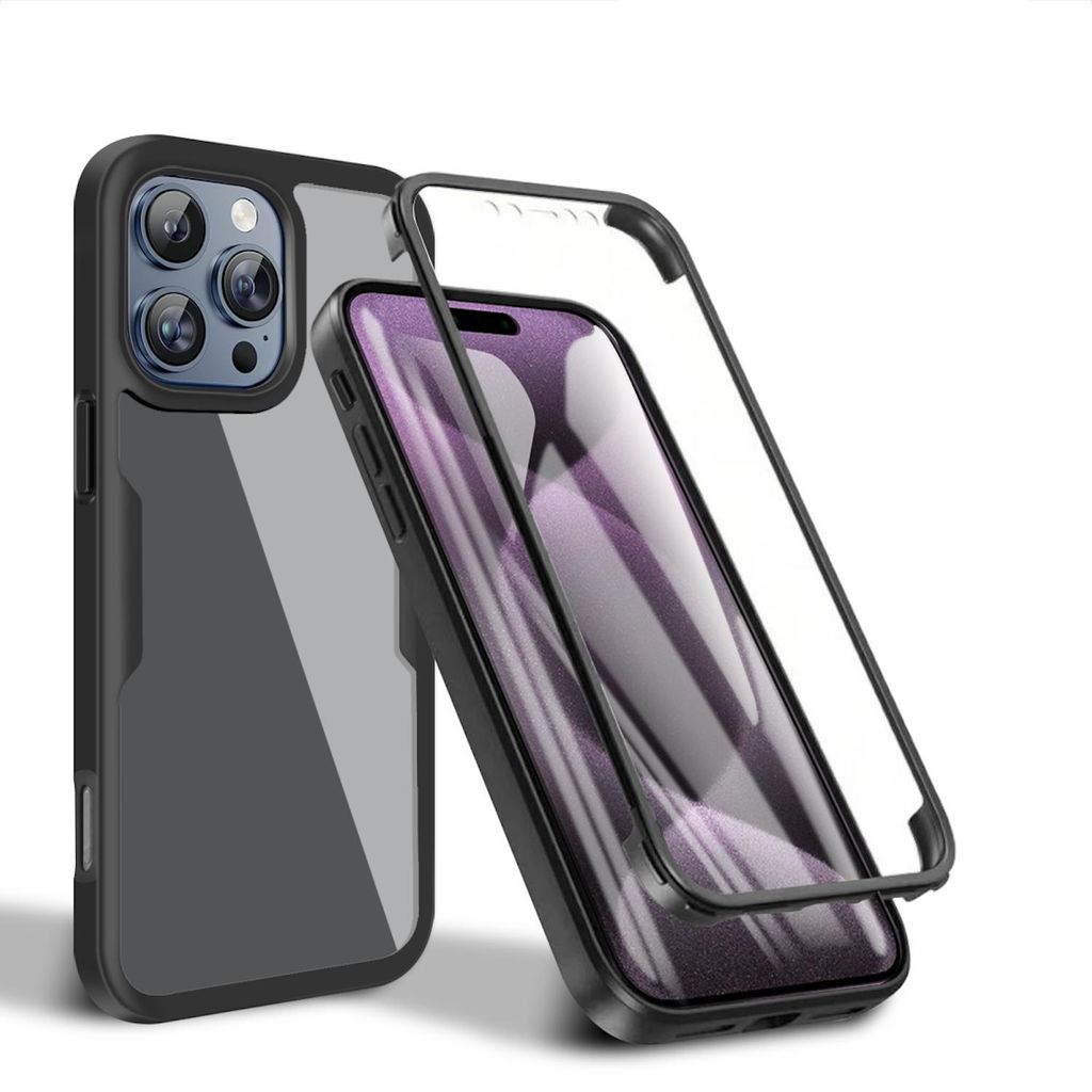 Für Apple iPhone 16 Pro Max Full Body Cover 360 Grad Hybrid Produktbild 