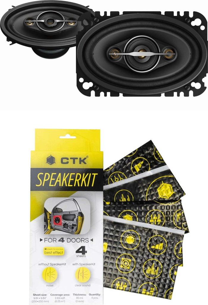Lautsprecher Pioneer TS-A4671F inkl. CTK Speakerkit Dämmpaket -