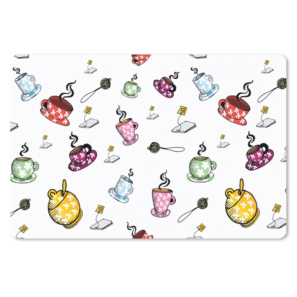 MuchoWow Schreibtischunterlage Tee - Tassen 60x40 cm - XXL Mauspad - Großes Mauspad