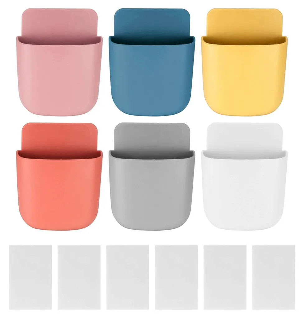 Support Télécommande Mural Autocollant 6 Pcs - Fini les Pertes (Blanc)