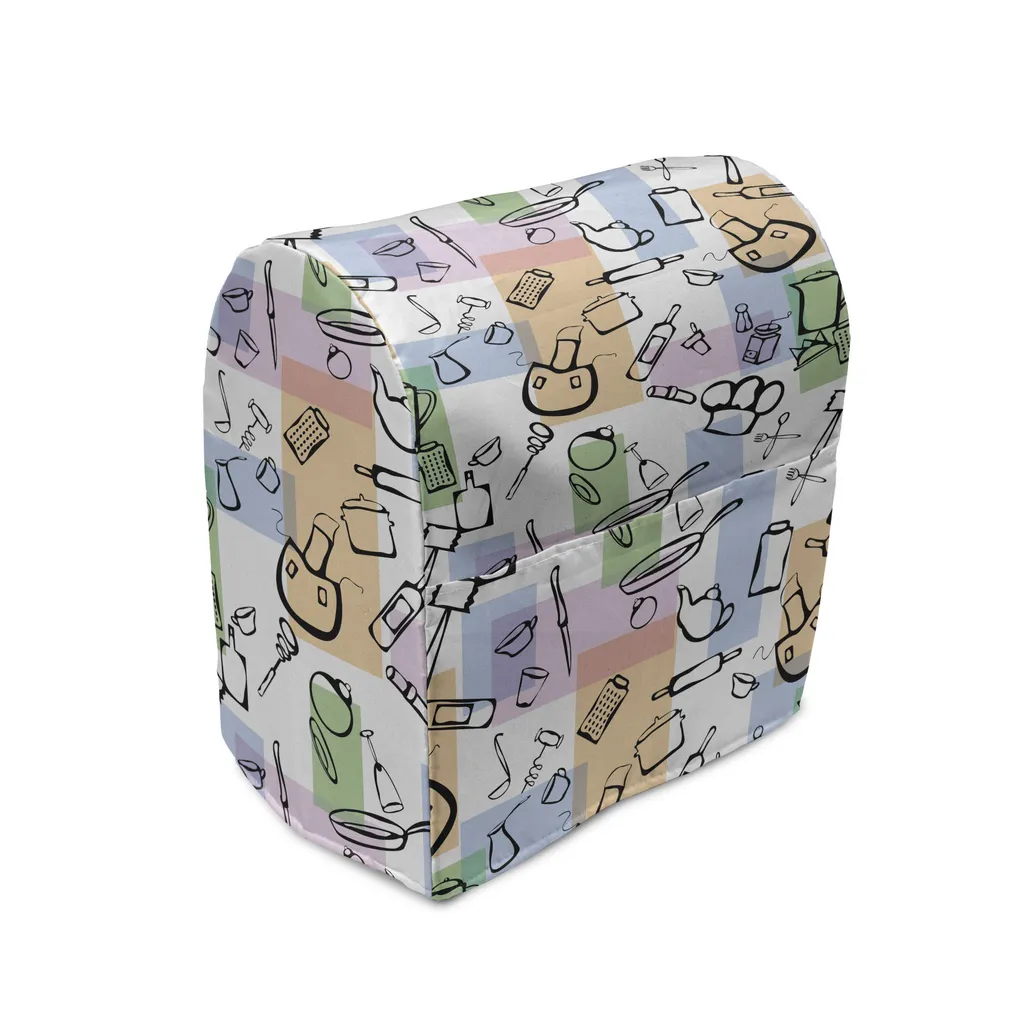 Custodia Frullatore ABAKUHAUS 36x39cm: Design Astratto e Tasche