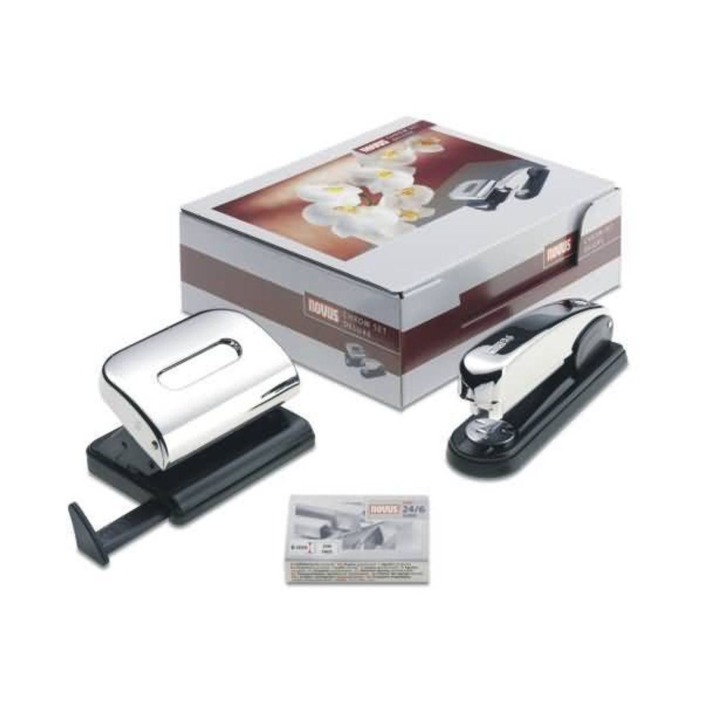 Schreibtisch-Set Classic Heftgerät+Locher B6/B216 chrom Produktbild 