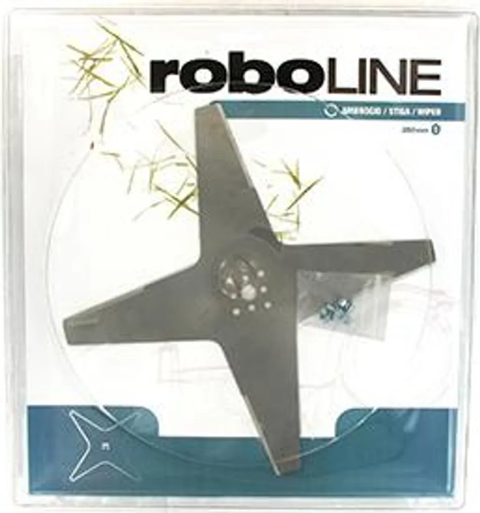 Lama per robot tosaerba a 4 denti, Ø esterno 250 mm, foro Ø 10,1 mm diritto