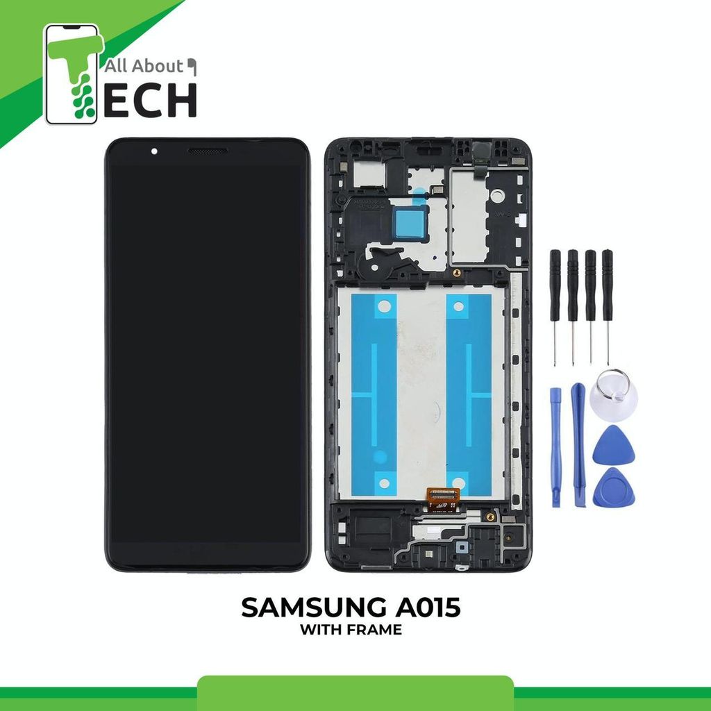 Original OEM für Samsung Galaxy A01 A015 LCD Display Touchscreen mit Rahmen Bildschirm