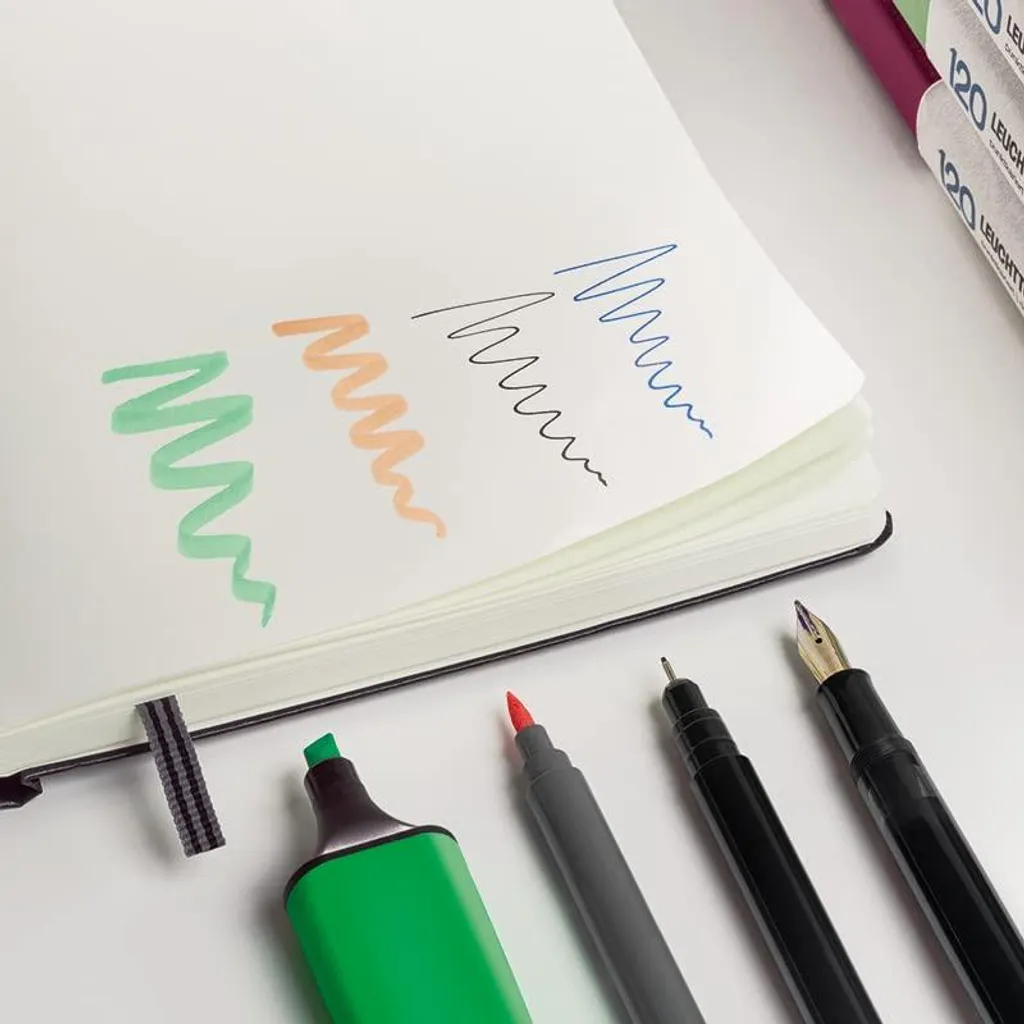 Carnet A5 noir quadrillé 120g : fini le papier trop fin et transparent